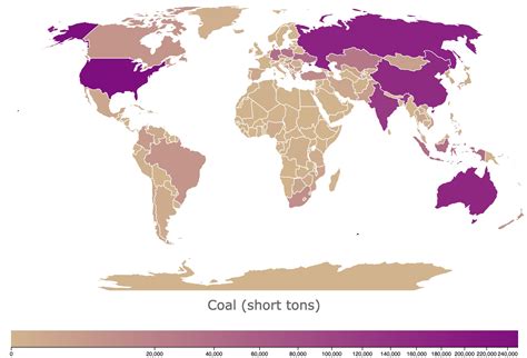 Map of Coal Reserves Worldwide