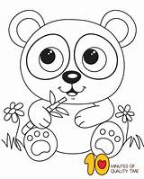Cute Panda Coloring Page sketch template