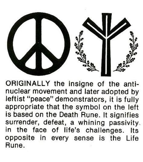 Something interesting I noticed: Life Rune is inverted peace symbol ...