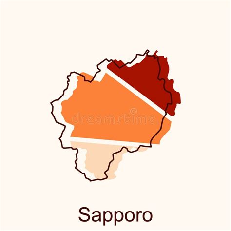 Sapporo High Detailed Illustration Map, Japan Map, World Map Country Vector Illustration ...