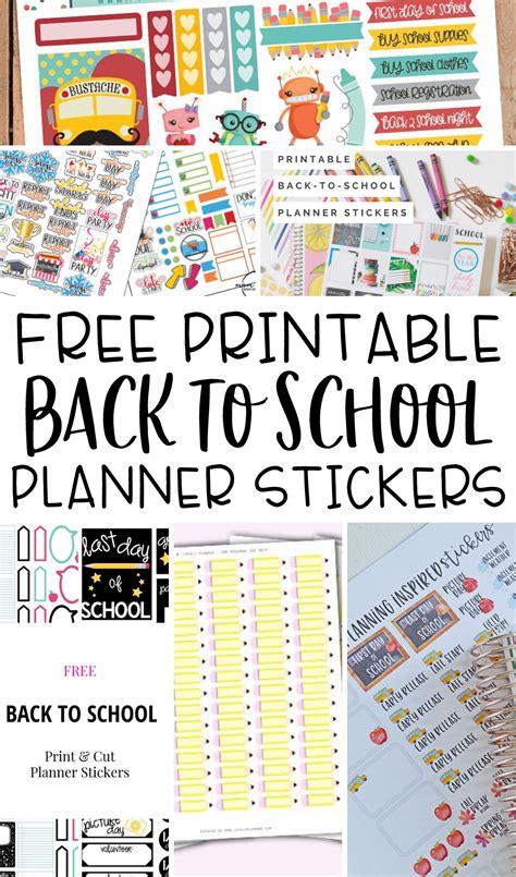 10 Free Printable Back to School Planner Stickers