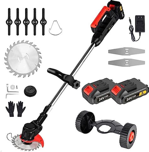 Conentool 24V Cordless Strimmer, Grass Trimmers, Foldble Battery ...