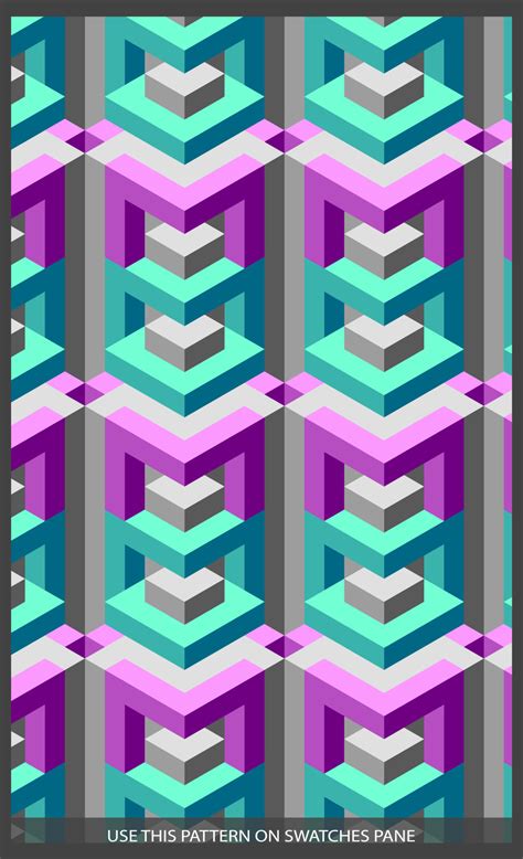 abstract mosaic poster or 3d isometric pattern, for retro cover and poster. Collection of cool ...