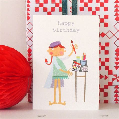 Artist Birthday Card By Kali Stileman Publishing | notonthehighstreet.com