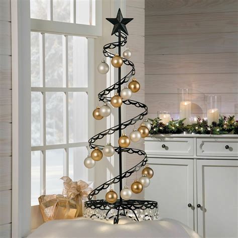 Tis Your Season | 36" Metal Spiral Christmas Ornament Display Trees