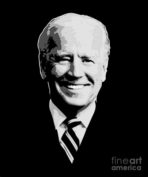 Joe Biden Black and White Digital Art by Filip Schpindel - Pixels