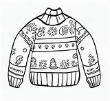 Free Printable Ugly Sweater Coloring Page Pages sketch template