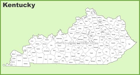 Map Of Kentucky With Counties | Living Room Design 2020