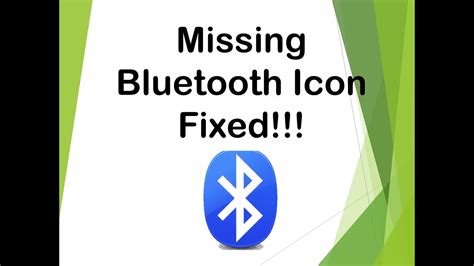 Missing Bluetooth Icon on Windows 10 - YouTube