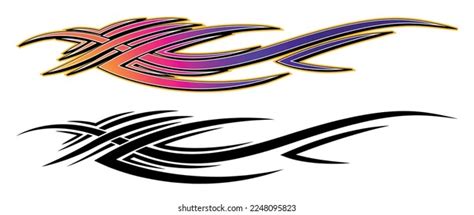 Racing Car Side Sticker Sports Cars Stock Vector (Royalty Free ...