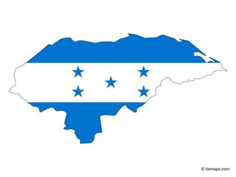 Flag Map of Honduras | Free Vector Maps | Honduras flag, Flag, Map vector