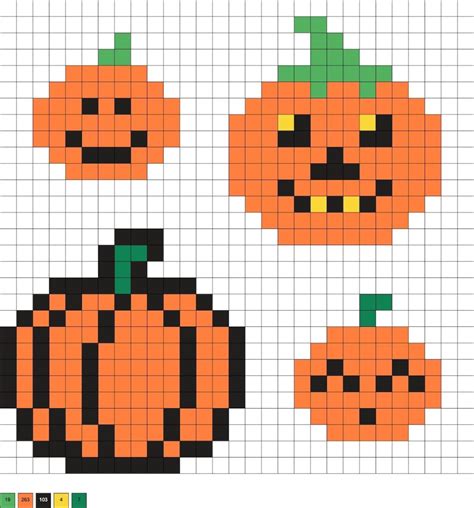 Pumpkin Perler Beads (30+ Free Patterns) - DIY Candy