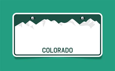 Colorado License Plate Template Stock Illustration - Download Image Now ...