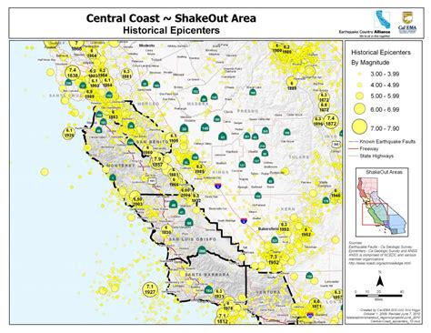 Southern California Earthquake Map - Printable Maps