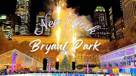 NYC Bryant Park Christmas Tree Lighting Highlights with Fantastic Ice Skaters & Broadway Stars ...