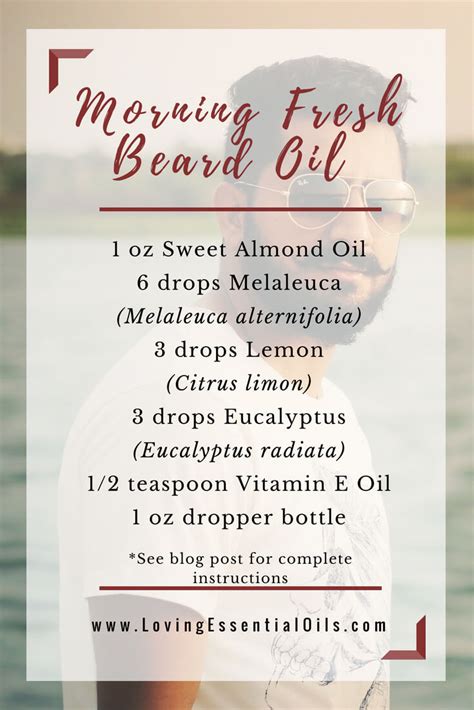 How To Make All Natural Beard Oil With Essential Oils - DIY Recipes ...