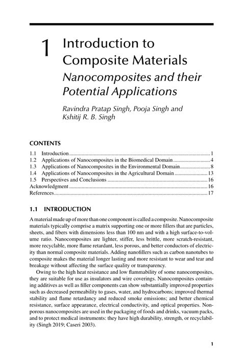 (PDF) Introduction to Composite Materials: Nanocomposites and their ...