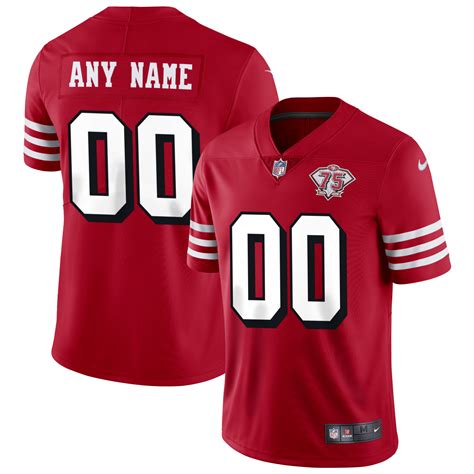 Men's Nike Scarlet San Francisco 49ers 75th Anniversary Alternate ...