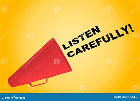 Listen Carefully! concept stock illustration. Illustration of profit ...