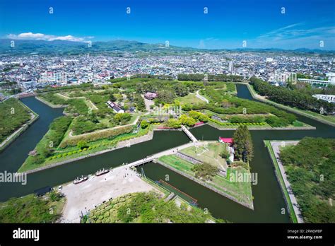 Goryokaku Park seen from Goryokaku Tower Stock Photo - Alamy