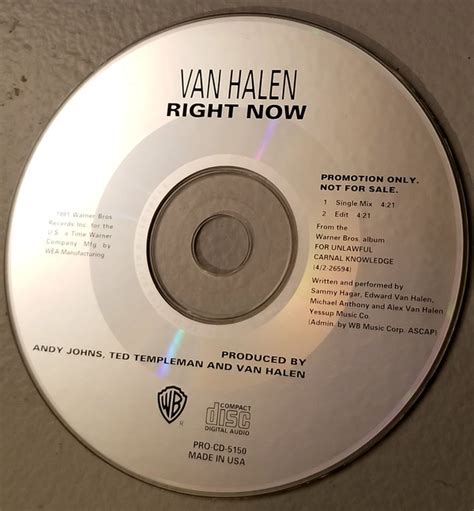 Van Halen - Right Now (1991, CD) | Discogs