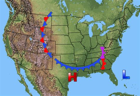 Occluded Front On Weather Map - Time Zones Map