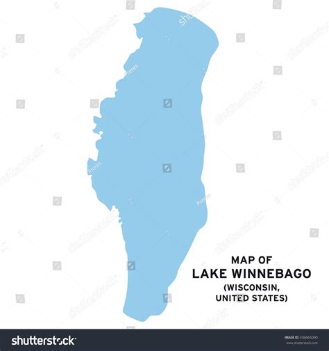 Lake Winnebago Wisconsin United States Map Stock Vector (Royalty Free ...