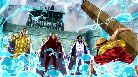 Luffy vs. 3 Admirals: Ao Kiji, Akainu, and Kizaru [HD] [English Sub] - YouTube