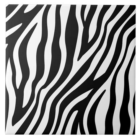 Zebra Print Black And White Stripes Pattern Tile | Zazzle.com | Zebra wallpaper, Zebra print ...