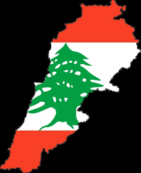 Lebanon Flag Map - MapSof.net