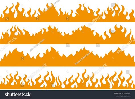 Cartoon Fire Flame Frame Borders Design Stock Vector (Royalty Free) 2071766441 | Shutterstock