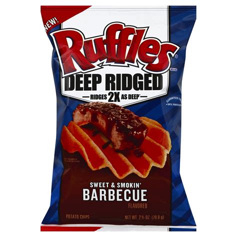 Ruffles Deep Ridged Sweet & Smokin Barbecue Potato Chips 2.5 Ounces - Walmart.com - Walmart.com