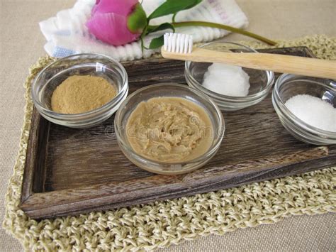 Homemade Toothpaste with Coconut Oil, Xylitol and Medicinal Clay Stock ...