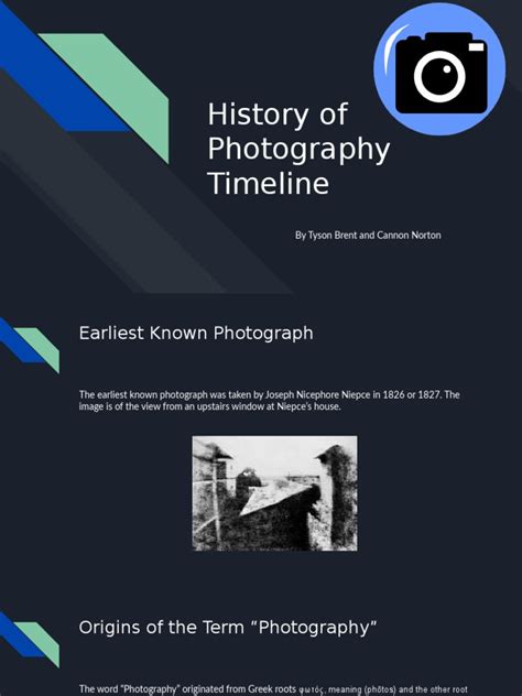 history of photography timeline | Photograph | Vision