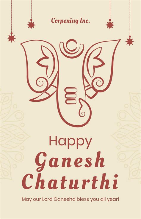 Happy Ganesh Chaturthi Poster in Illustrator, PSD, Word, Pages ...