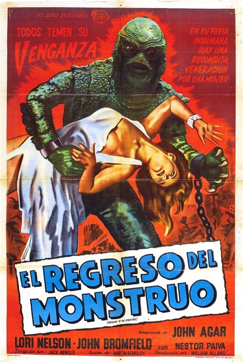 Revenge of the Creature 1955 | Movie monsters, The creature from the black lagoon, Classic movie ...