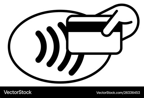 Contactless payment credit card and hand tap logo Vector Image