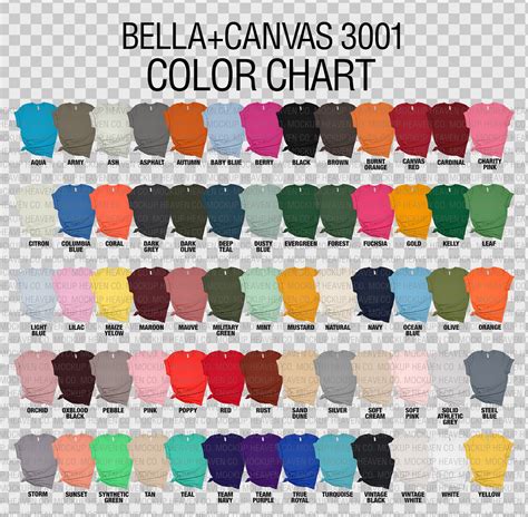 Bella Color Chart