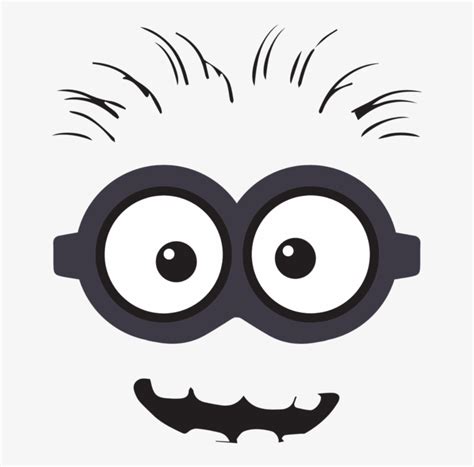 Eyes Black And White Minion Eye Clipart Black And White - Minion Face ...