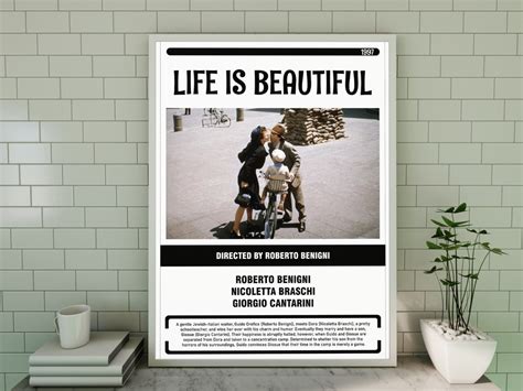 LIFE IS BEAUTIFUL Poster Vintage Retro Art Wall Print | Etsy