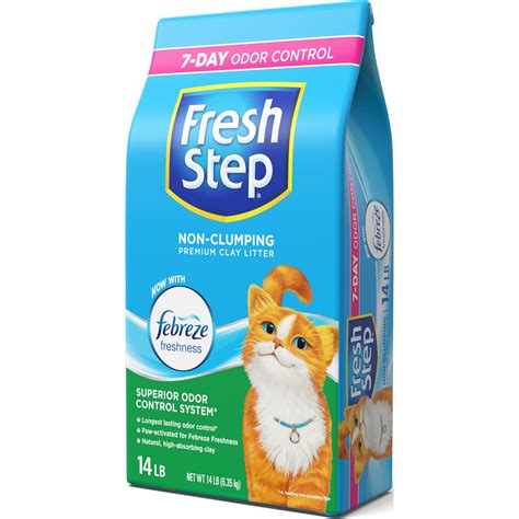 Fresh Step Non-Clumping Premium Cat Litter with Febreze Freshness, Scented - 14 lbs - Walmart.com