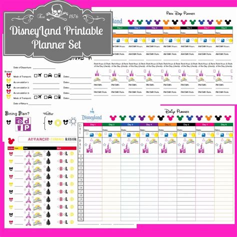 Downloadable Disney Itinerary Template | Calendar Template Printable