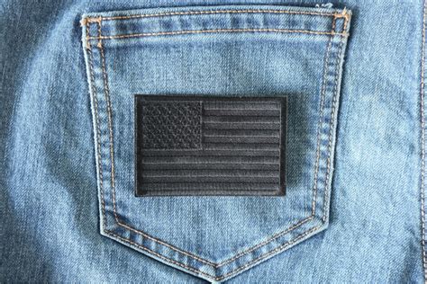 Black American Flag Patch by Ivamis Patches