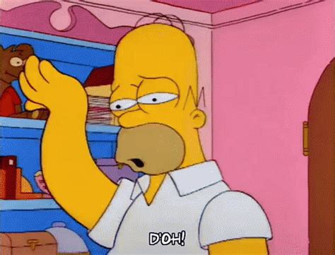 Homer Simpson Doh Face Palm Reaction GIF | GIFDB.com