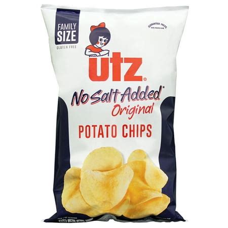 Utz No Salt Added Original Potato Chips, 9.5 Oz. - Walmart.com