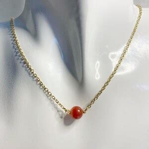 Natural Sardonyx, August Birthstone Necklace, for Mom, Dainty Gemstone Necklace, Minimalistic ...