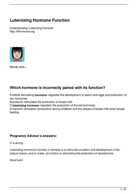 Luteinizing Hormone Function