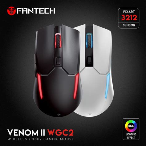 Fantech Wireless Gaming Mouse 2.4GHZ with RGB Lighting Effect Venom II WGC2 | Shopee Philippines