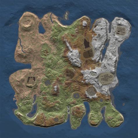 Procedural Map :: Rust Map :: Just-Wiped