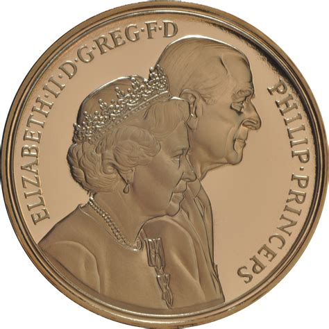 1997 - Gold Five Pound Proof Coin, Golden Wedding Anniversary of Her Majesty the Queen - £1,487